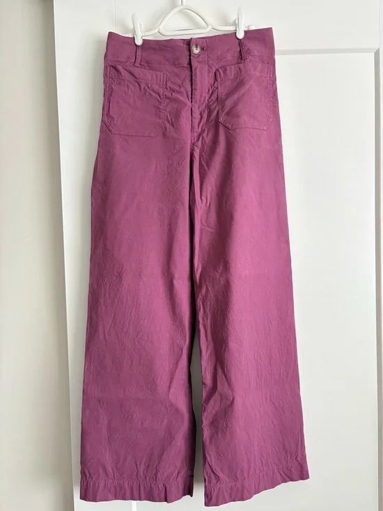 Maeve Raspberry Wide Leg Trousers - Picture 1 of 3